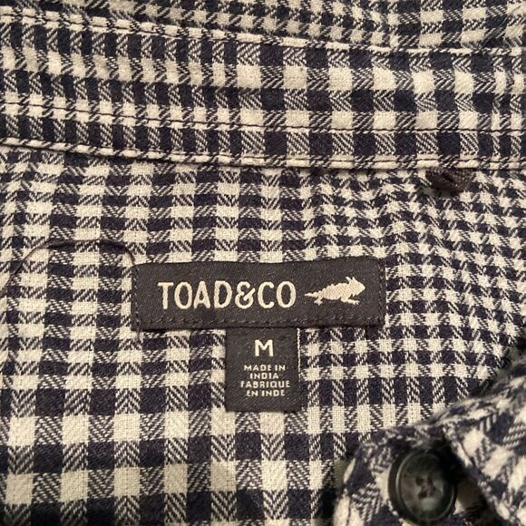 Toad & Co Shirt Dress Women M Plaid Hartland Short Sleeve Kangaroo Pocket - Picture 4 of 7